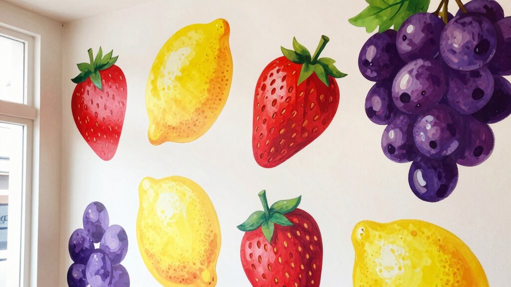 vibrant smooth fruit wall