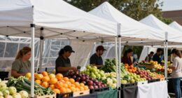 weatherproof farmer market tents