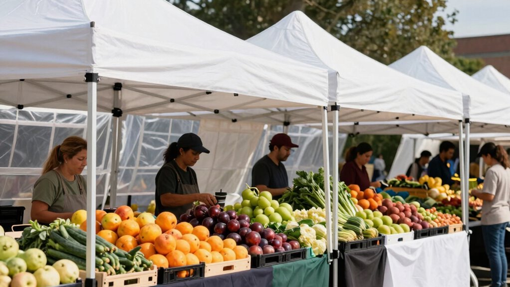 weatherproof farmer market tents