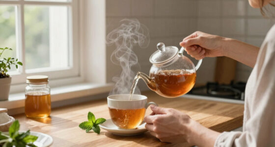 Peppermint tea before bed