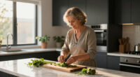 A Grandma Chic Kitchen Is Now A Chic Oasis After A $3,000 Makeover (Including Newly Painted Green Cabinets)