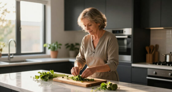 A Grandma Chic Kitchen Is Now A Chic Oasis After A $3,000 Makeover (Including Newly Painted Green Cabinets)