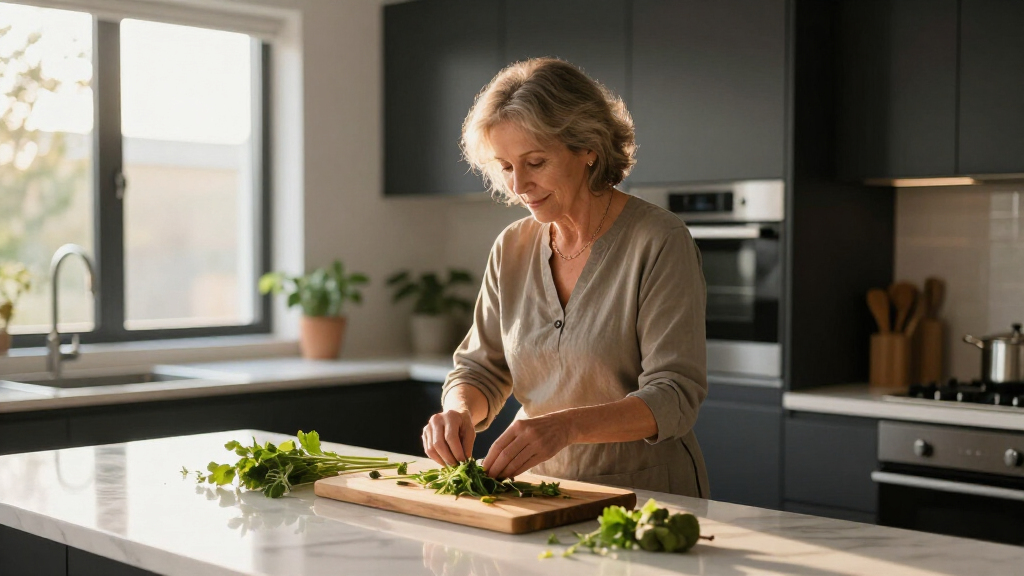 A Grandma Chic Kitchen Is Now A Chic Oasis After A $3,000 Makeover (Including Newly Painted Green Cabinets)