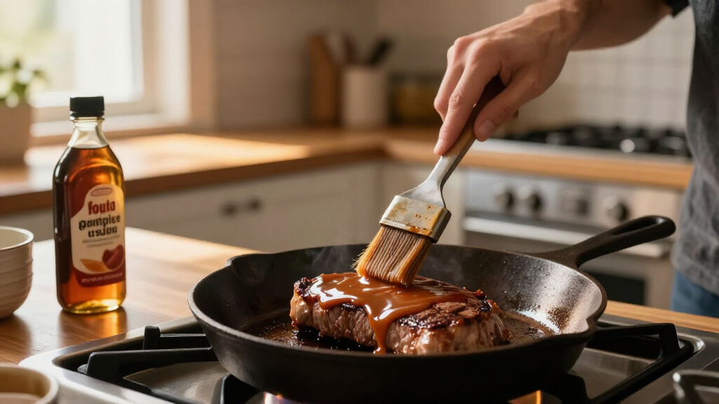 The Cheap 1-Ingredient Glaze That Completely Transforms Steak