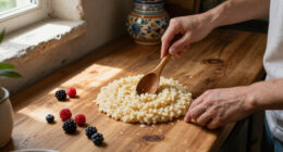 Orzotto Al Formaggio, Speck E Frutti Di Bosco