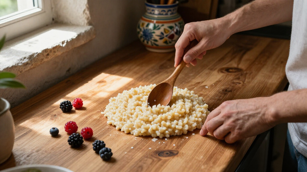 Orzotto Al Formaggio, Speck E Frutti Di Bosco