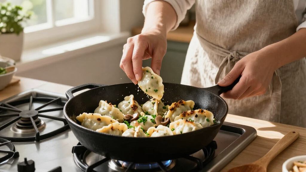 Skillet Pierogi With Mushrooms